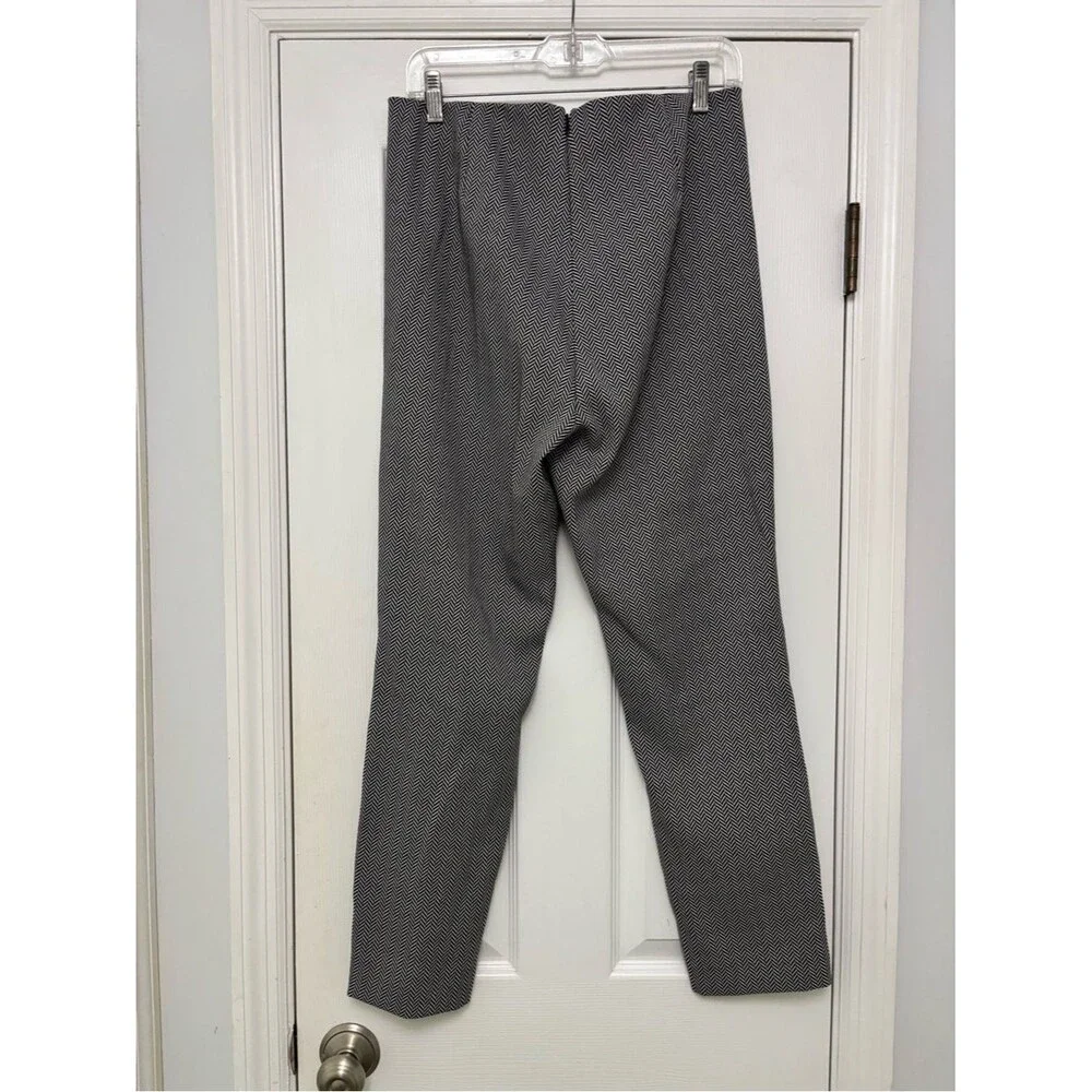 Rag & Bone Simone Ankle Pants Black Herringbone Trousers Quiet Luxury 12